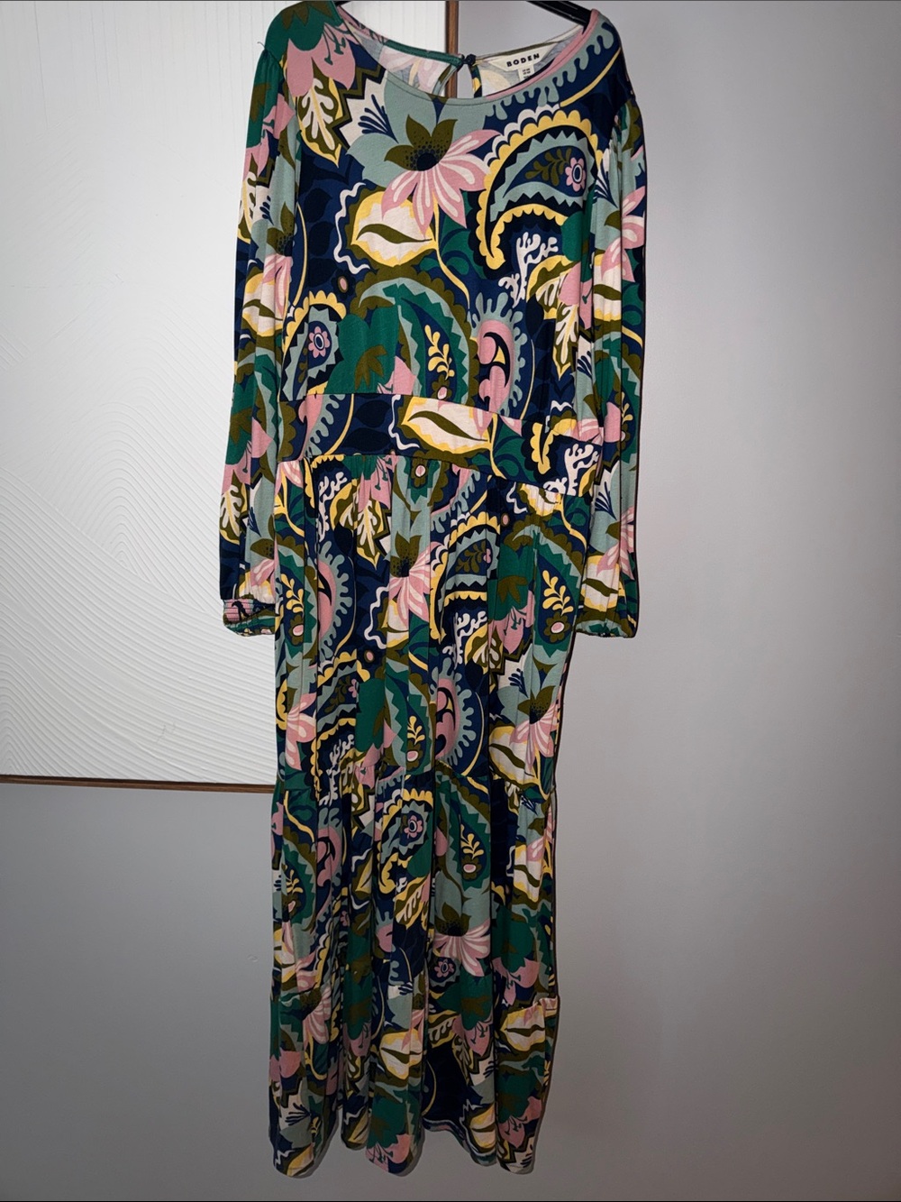 BODEN Tabitha Tiered Jersey Long Sleeve dress sz 12R